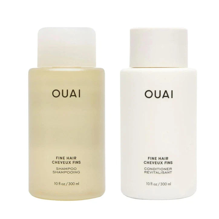OUAI FINE HAIR SHAMPOO & CONDITIONER SET 10OZ EACH - FOR FINE HAIR VOLUME CARE